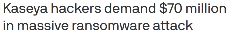 kaseya ransomware alert cost